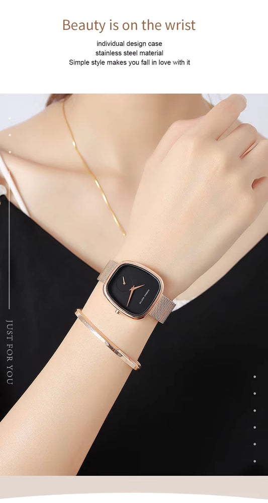 Veli Carat Hannah Martin Women's 34mm Rose Gold Quartz Watch