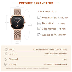 Veli Carat Hannah Martin Women's 34mm Rose Gold Quartz Watch